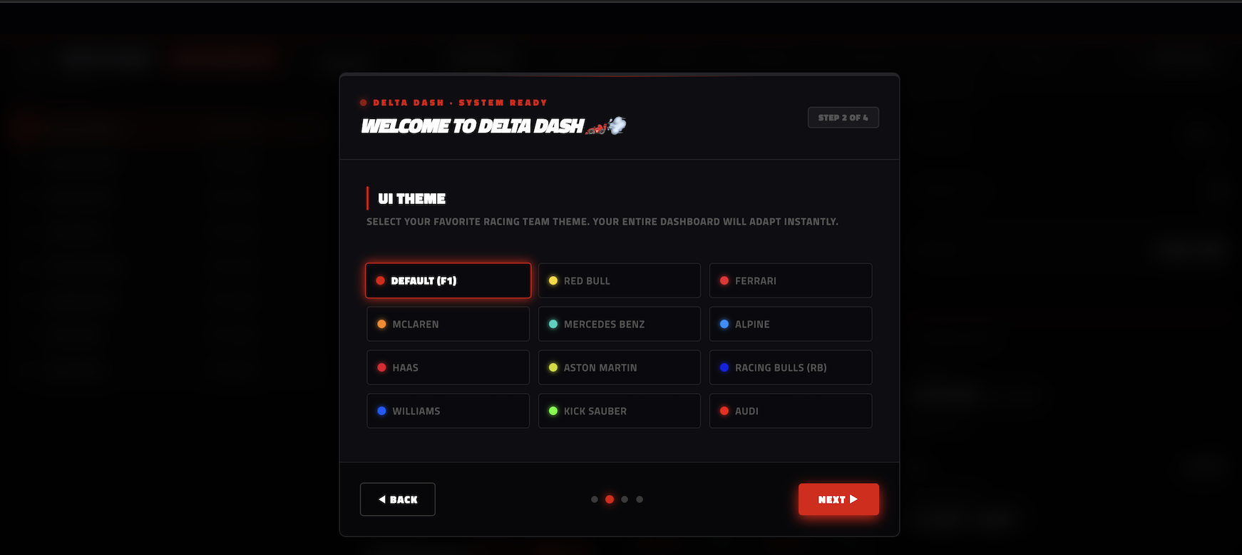 Delta Dash Initial Setup